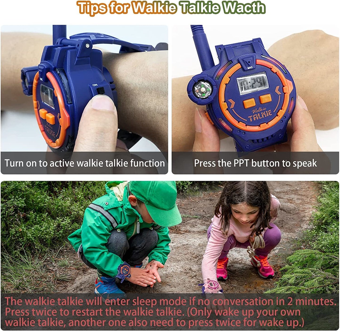 Kids Rechargeable Walkie Talkies with Flashlight (Free Shipping!)