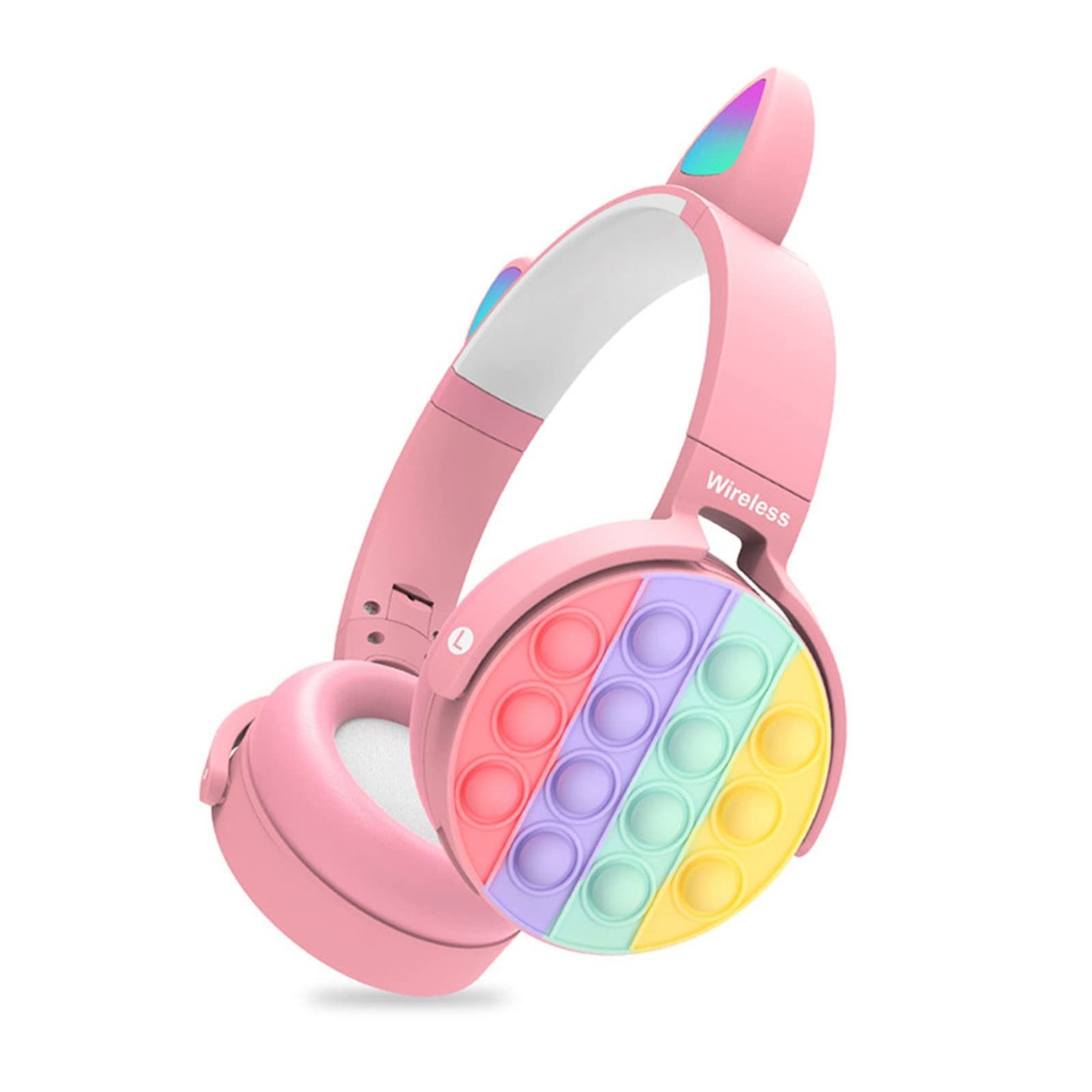 PopFidget Wireless Bluetooth Headphones: Colorful, Stress-Relief Audio with Bluetooth 5.0 & Extended Battery Life