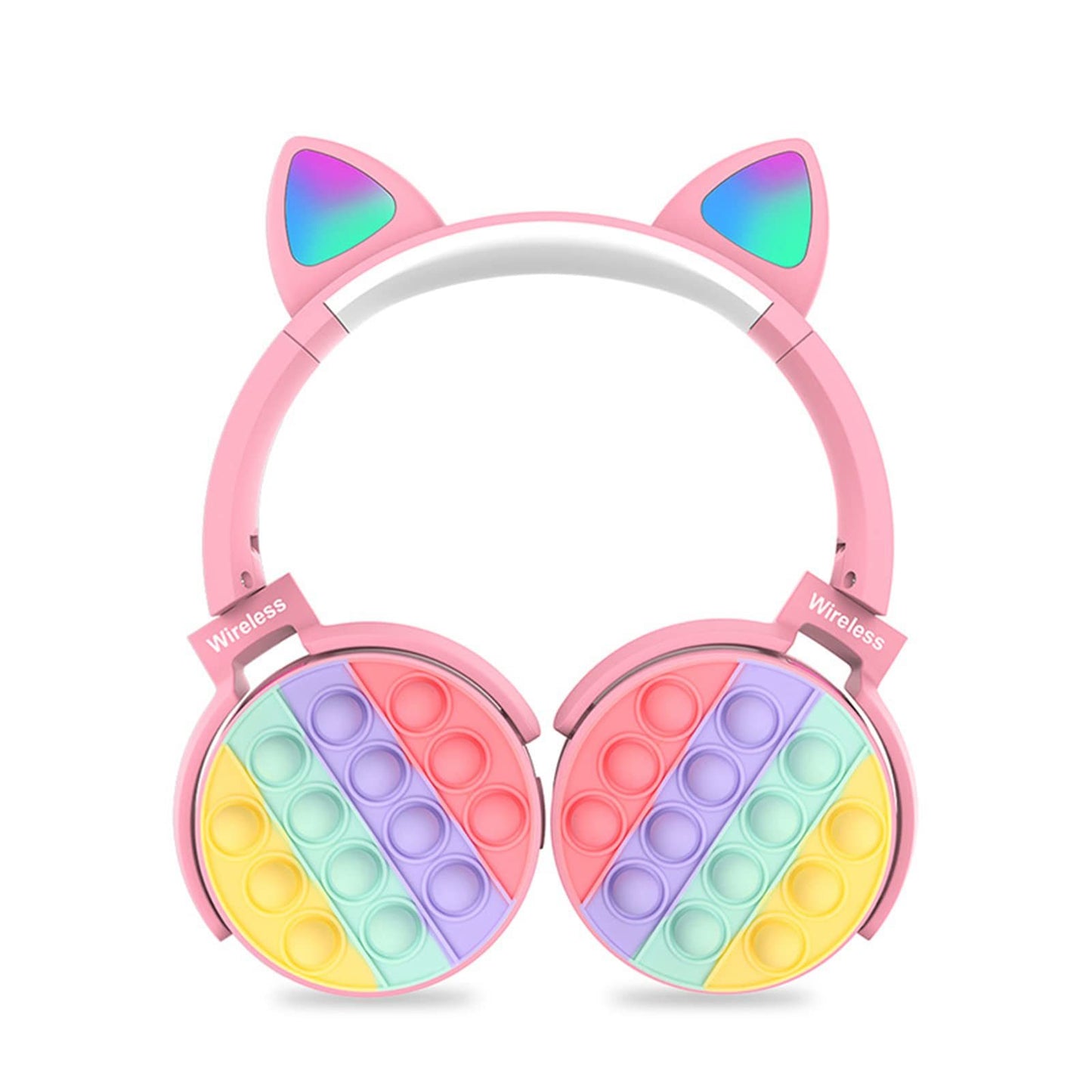 PopFidget Wireless Bluetooth Headphones: Colorful, Stress-Relief Audio with Bluetooth 5.0 & Extended Battery Life